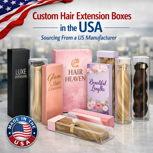 Custom Hair Extension Boxes in the USA: Sourcing From a US Manufacturer