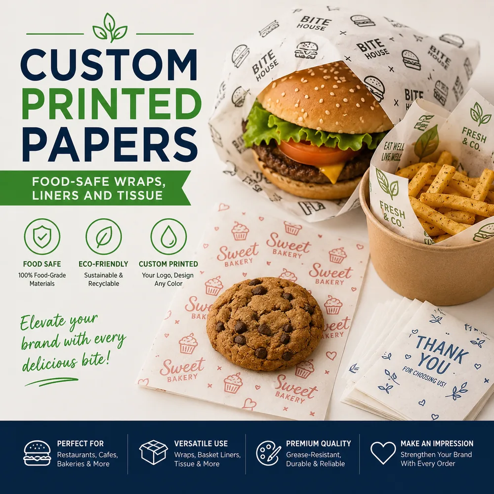 Custom Printed Papers: Food-Safe Wraps, Liners and Tissue