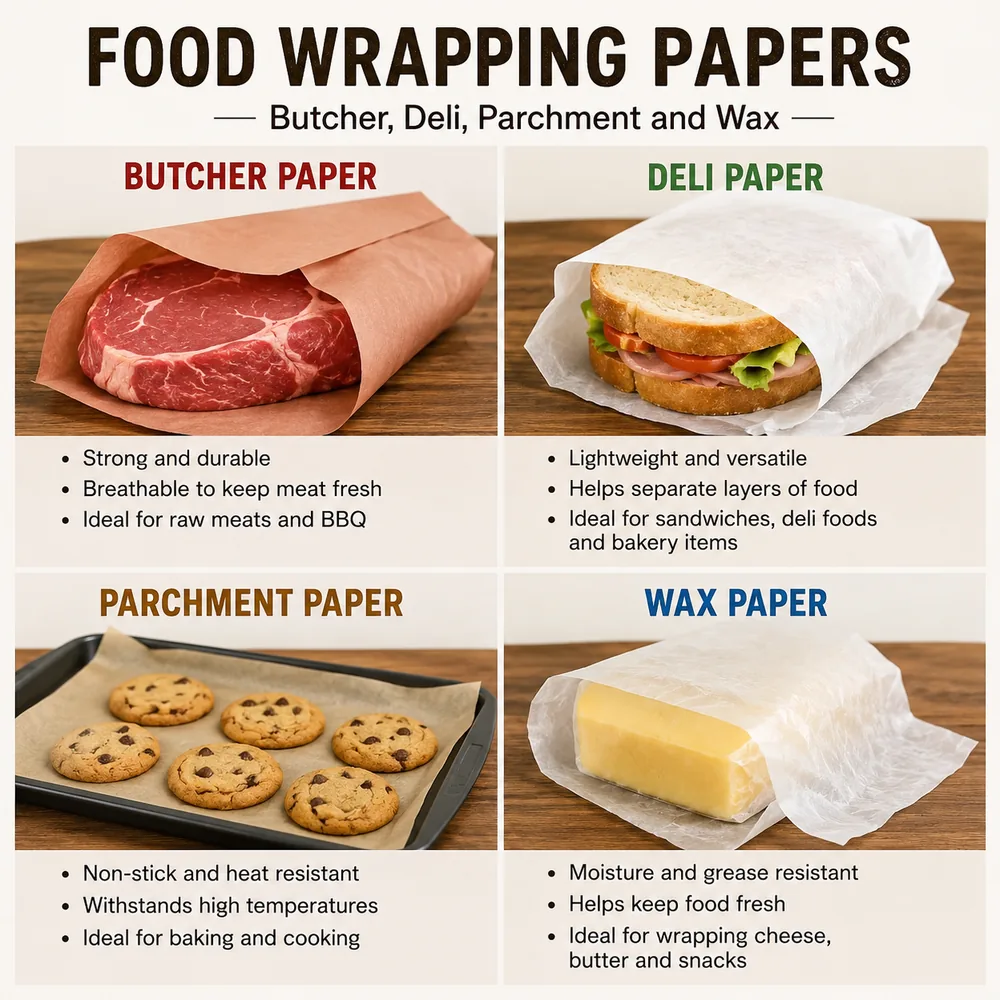 Food Wrapping Papers: Butcher, Deli, Parchment and Wax
