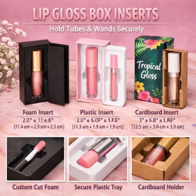 Lip Gloss Box Inserts: Hold Tubes & Wands Securely