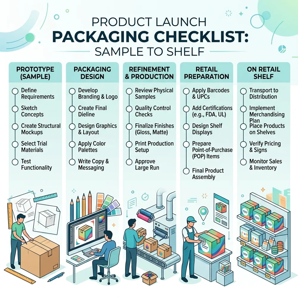 Product Launch Packaging Checklist: Sample to Shelf