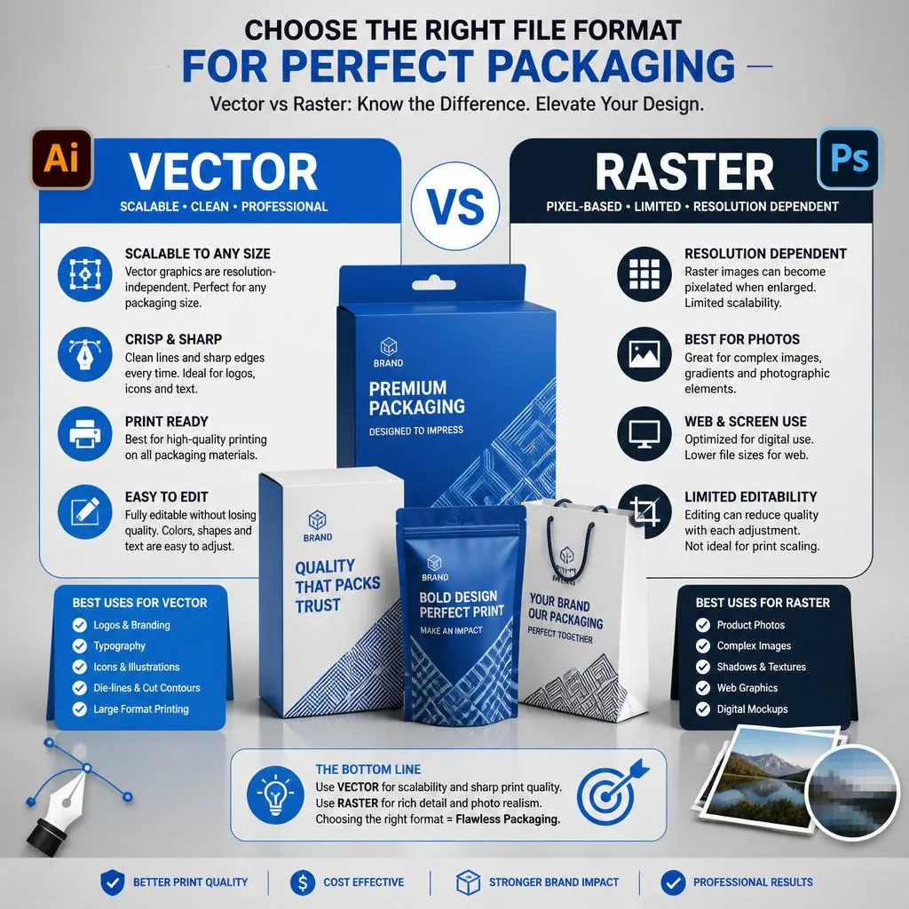 Vector vs. Raster: Which File Format for Packaging?