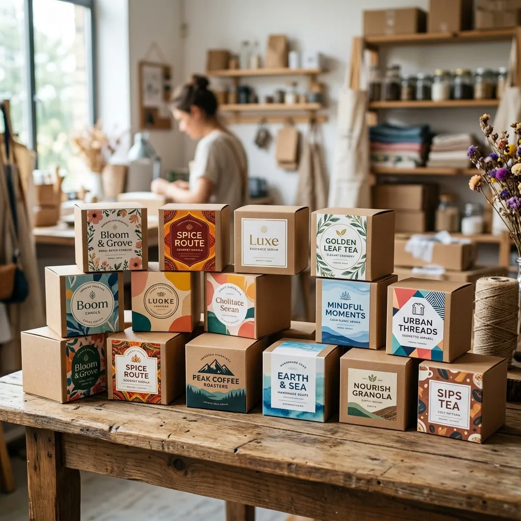 Custom printed cube boxes with your logo