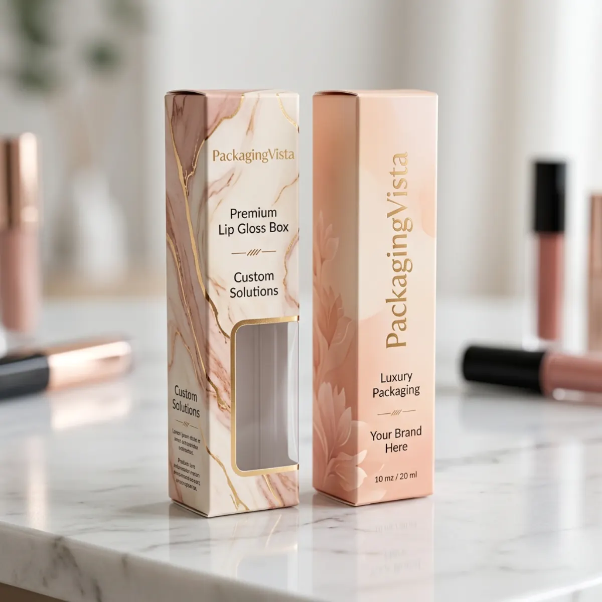Custom printed lip gloss boxes with your logo
